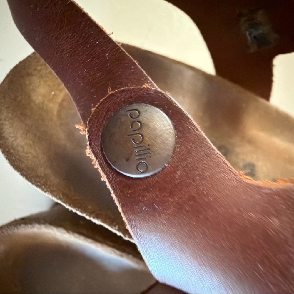 Papillio Brown Leather Sandals - Picture 9 of 10